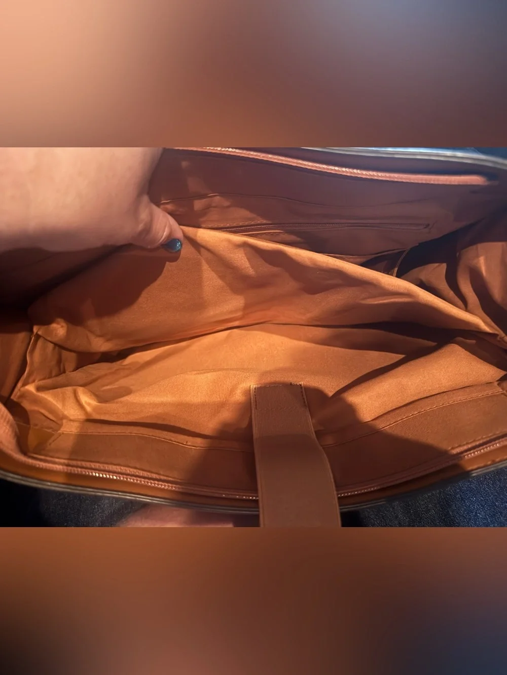 Missnine Brown PU Leather Laptop Bag